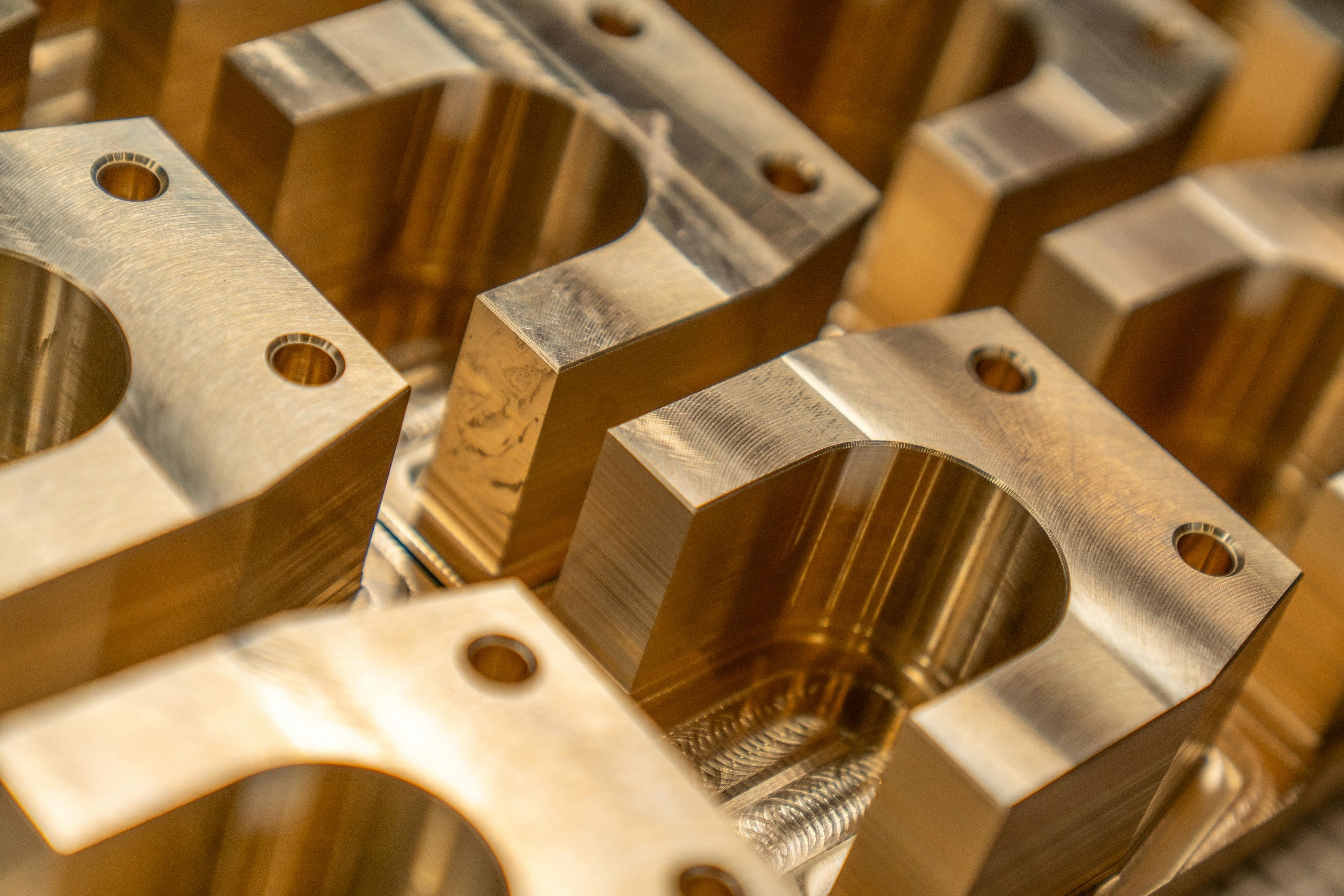 Close-up photo of precision machined parts